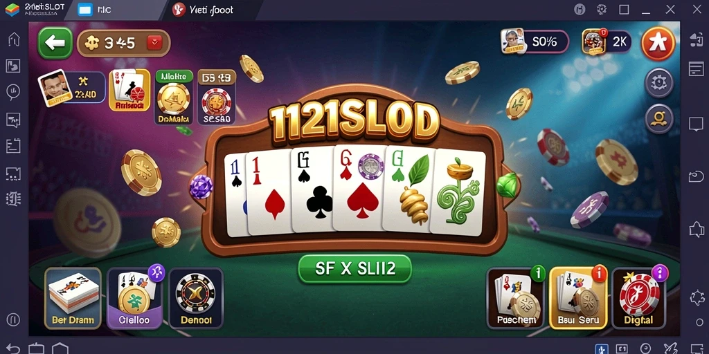 Screenshot tampilan gameplay 1121SLOT yang menarik dan interaktif.