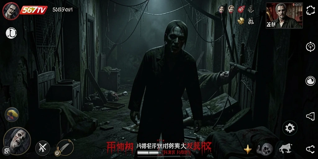 Screenshot utama 567TV menampilkan suasana gameplay yang menyeramkan dan penuh ketegangan.