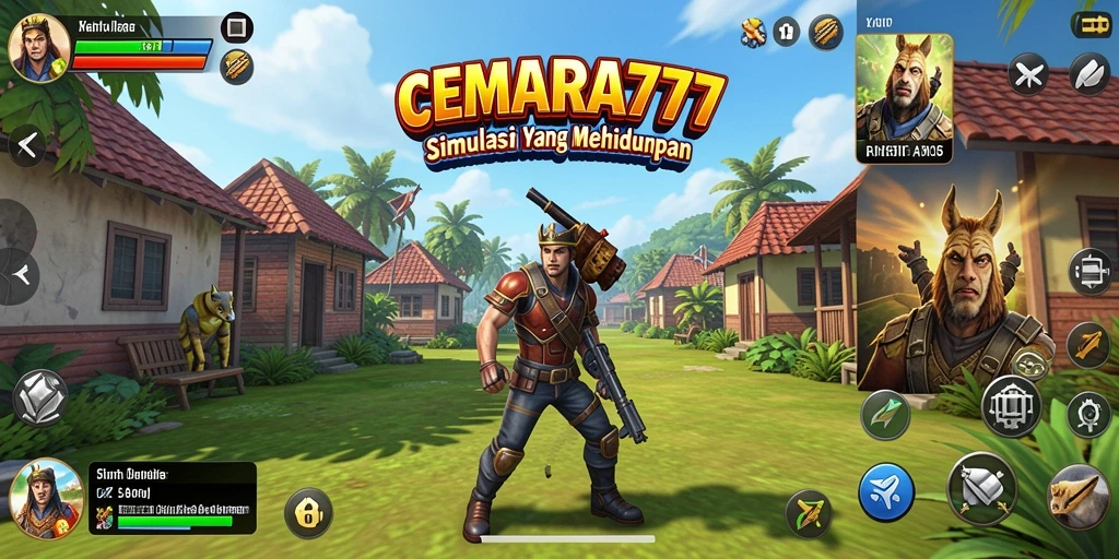 Tampilan gameplay yang menarik dari CEMARA777 dengan simulasi kehidupan.