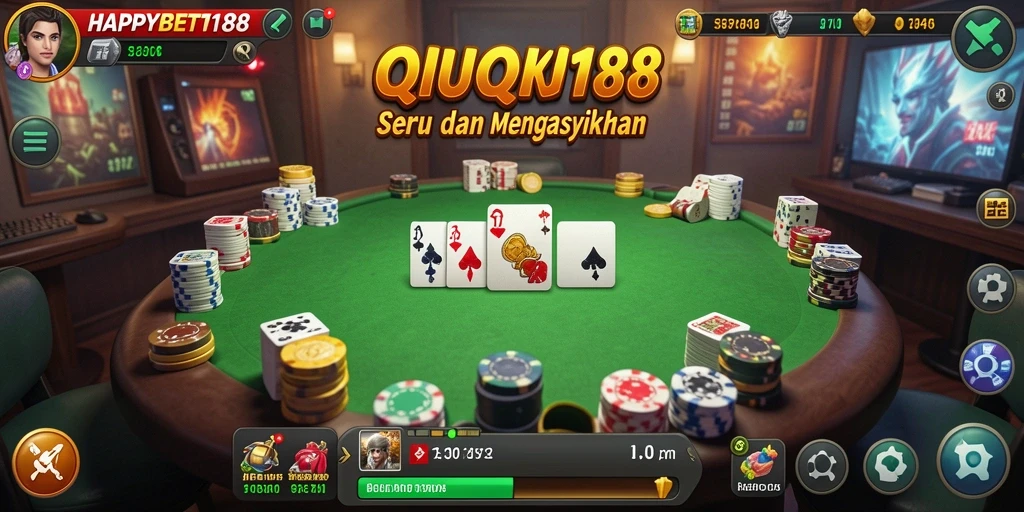 Tampilan menarik dari gameplay QiuQiu di HAPPYBET188.