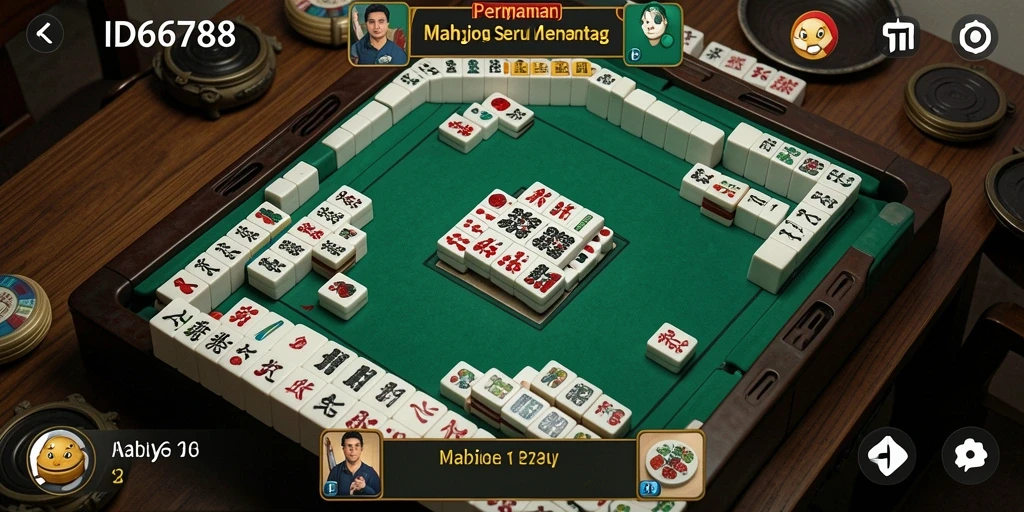Tampilan gameplay yang menantang dalam permainan Mahjong ID6788.
