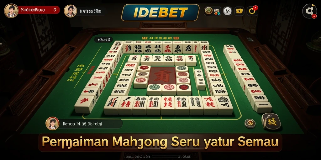 Screenshot gameplay IDEBET menampilkan aksi seru permainan Mahjong.