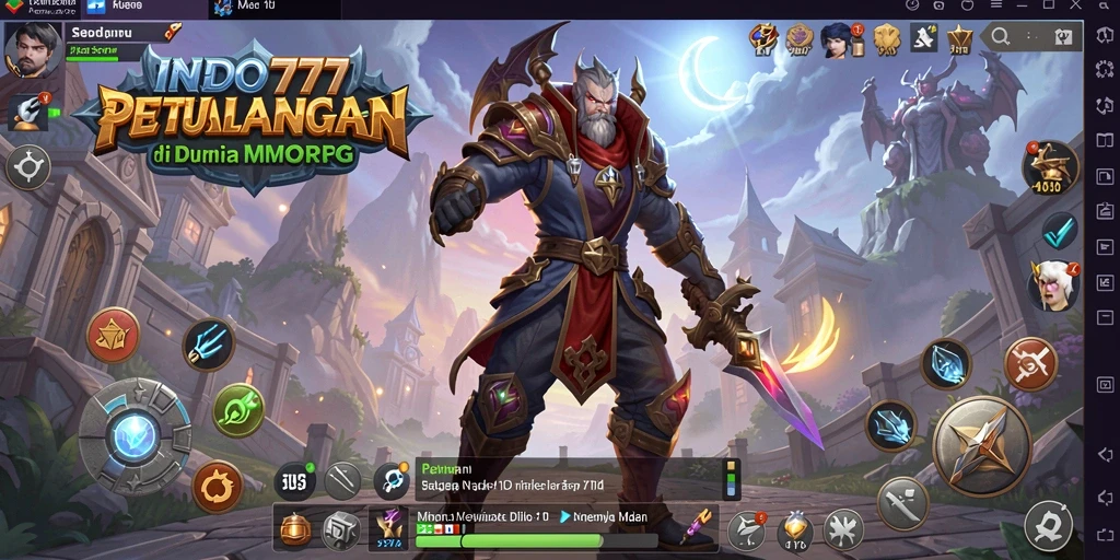 Screenshot gameplay menunjukkan petualangan seru di dunia MMORPG.
