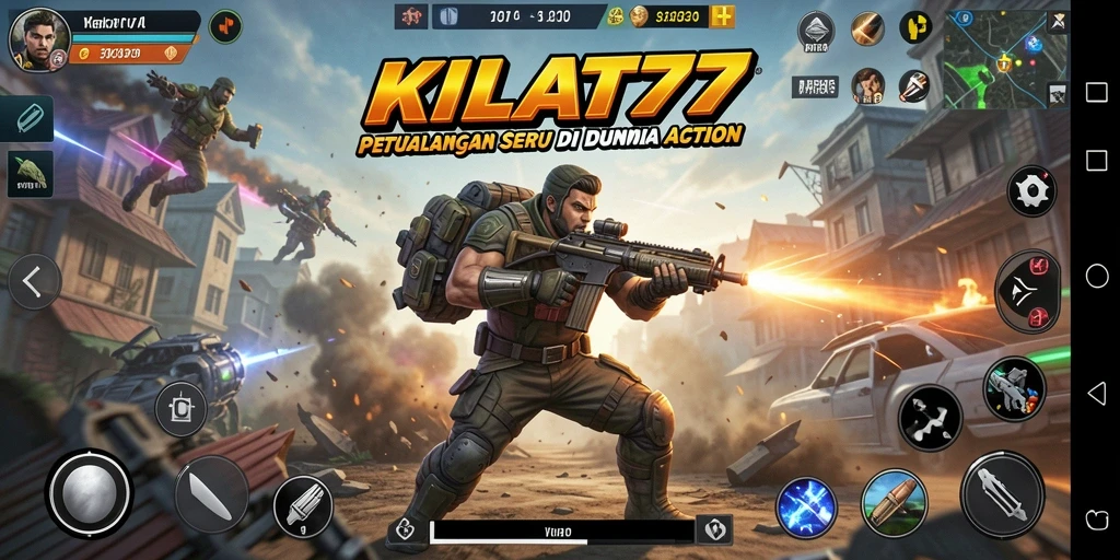 Tampilan menegangkan dari gameplay KILAT77 yang penuh aksi.