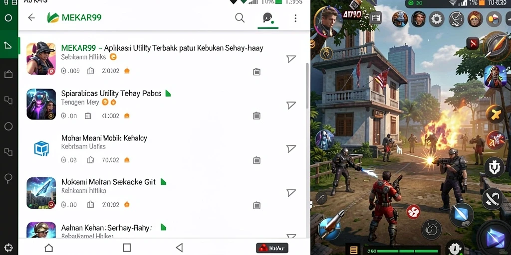 Tampilan antarmuka utama MEKAR99 yang sederhana dan efisien.