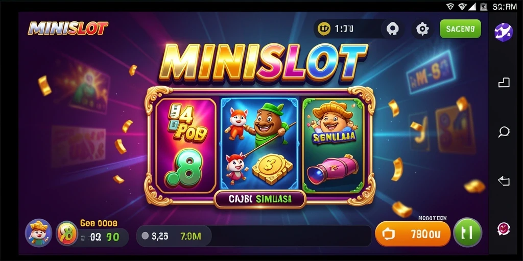 Tampilan gameplay MINISLOT yang menarik dan penuh warna.