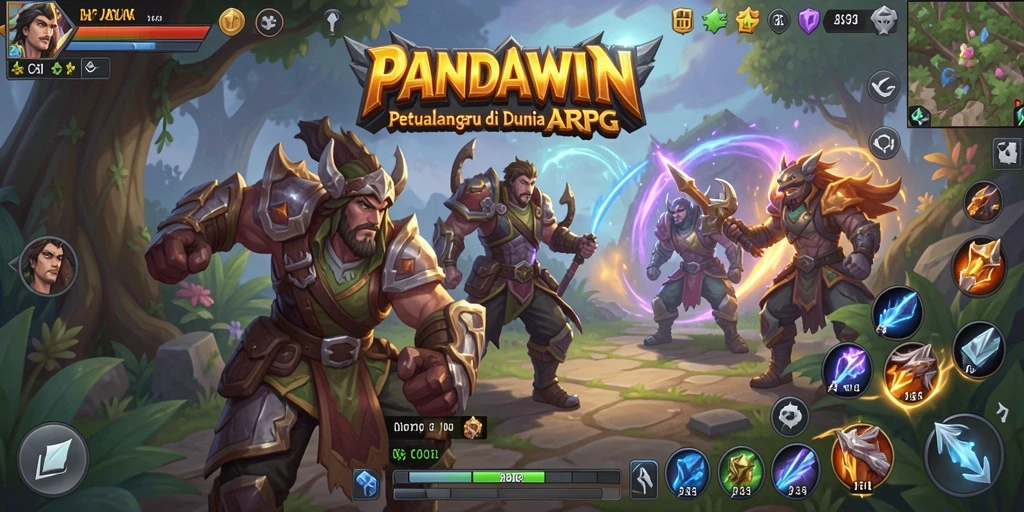 Screenshot gameplay PANDAWIN yang menampilkan suasana pertarungan seru.