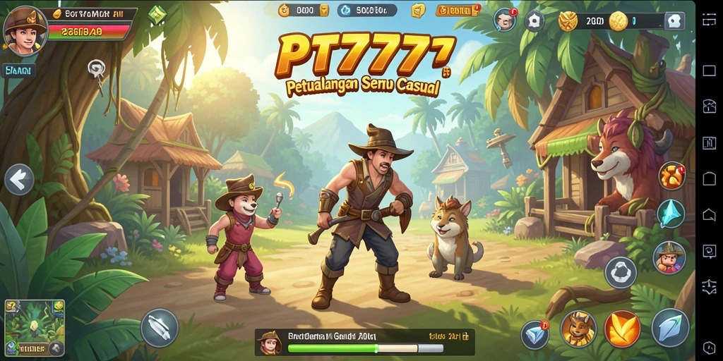 Gameplay PT777 yang penuh warna dan seru dengan karakter menarik.