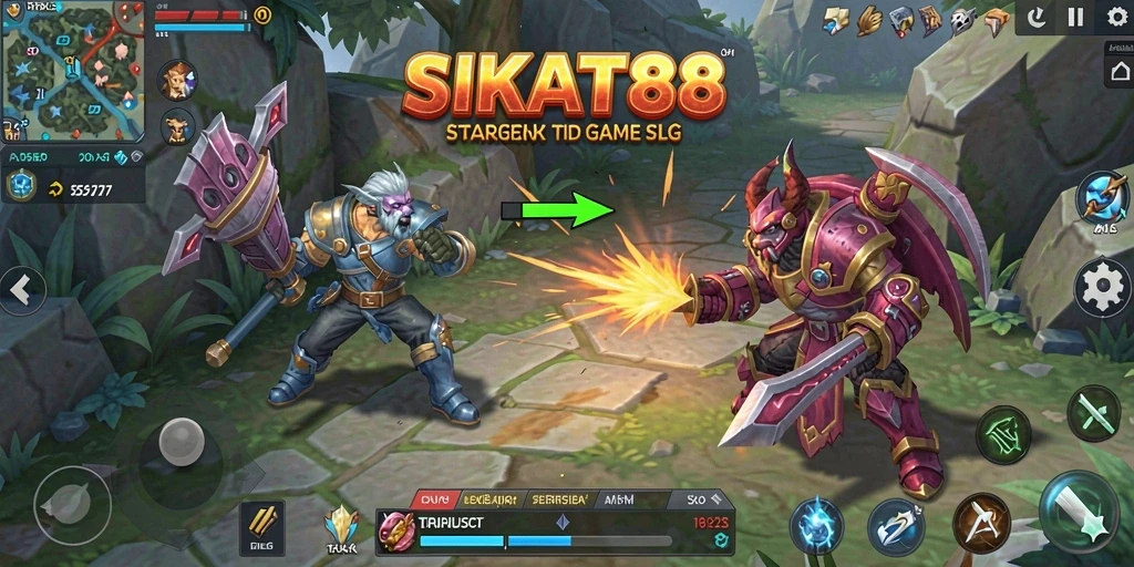 Screenshot SIKAT88 menampilkan aksi pertempuran yang seru dan dramatis.