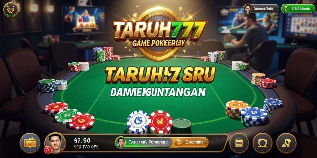 Tampilan gameplay TARUH777 yang mendebarkan saat bermain poker.