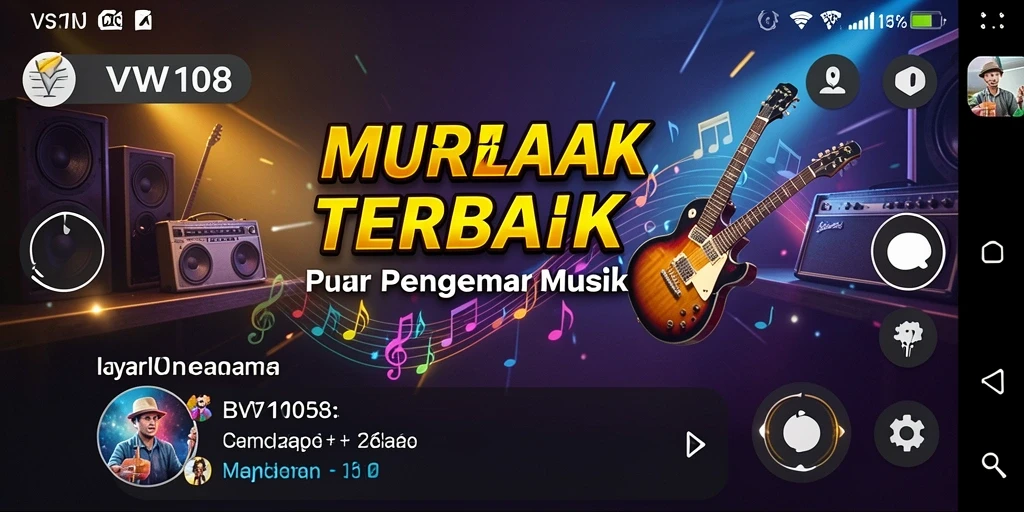 Tampilan gameplay seru dari VW108 dengan alunan musik yang menggugah semangat.
